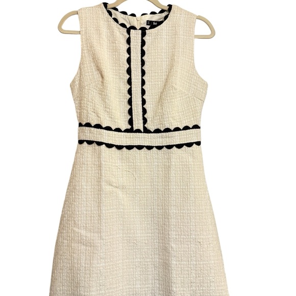 SHEIN Dresses & Skirts - SHEIN Cream and Black Scalloped Mini Dress